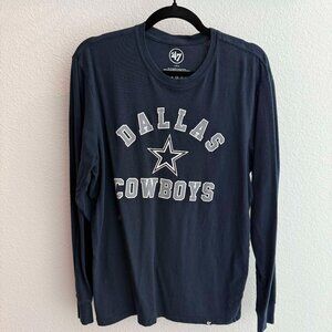 Men's Navy Dallas Cowboys Long Sleeve T-Shirt Size Large